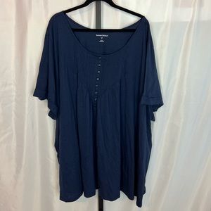 Woman Within Navy Blue Blouse, size 6X 42/44